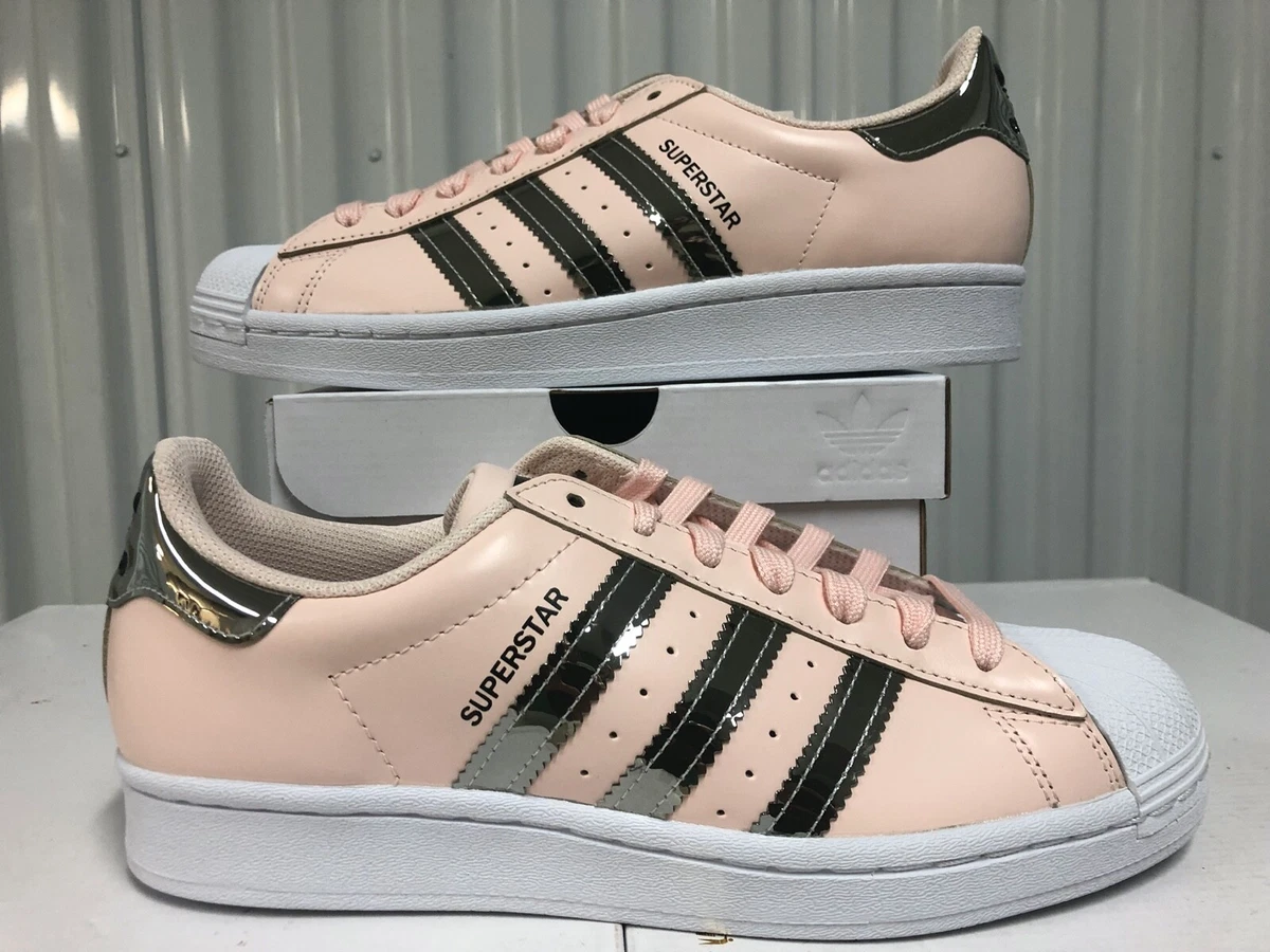 Womens Adidas Originals W Pink Tint Metallic White sz 8 eBay