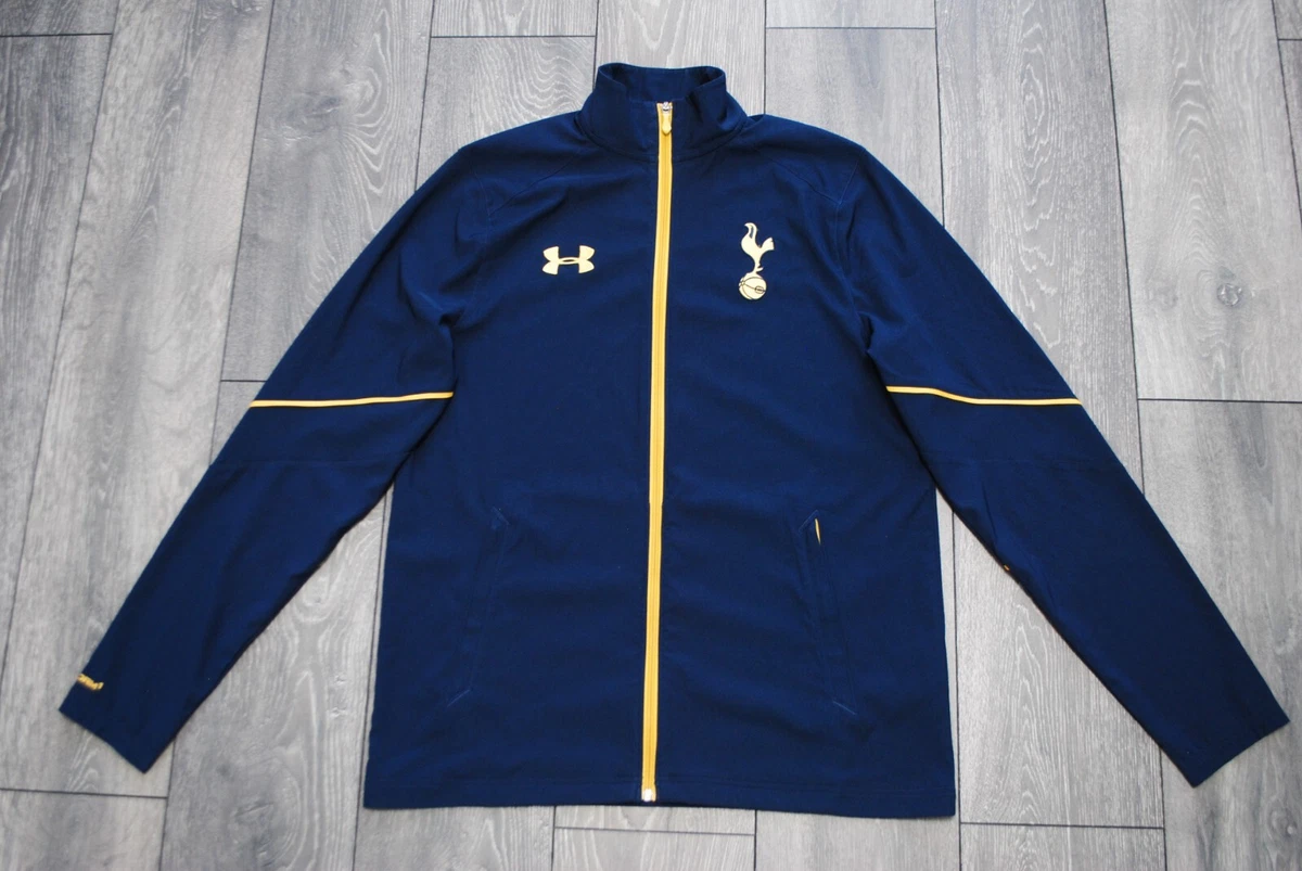 TOTTENHAM HOTSPUR FOOTBALL TRACKSUIT JACKET 2016 17 UNDER ARMOUR NAVY MENS M