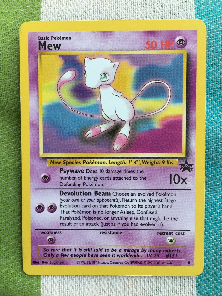 POKEMON Mew #8 RARE BLACK STAR Promo Card | eBay