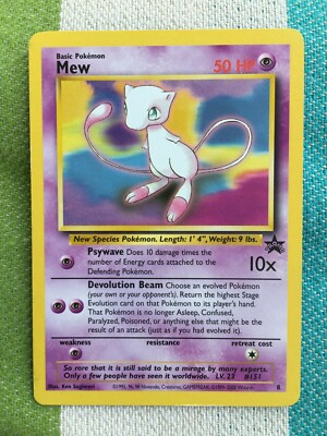 POKEMON Mew #8 RARE BLACK STAR Promo Card | eBay