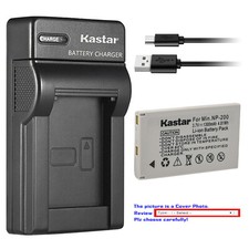 Kastar Battery Slim USB Charger for NP-200 NP200 Konica Minolta DiMAGE X Camera