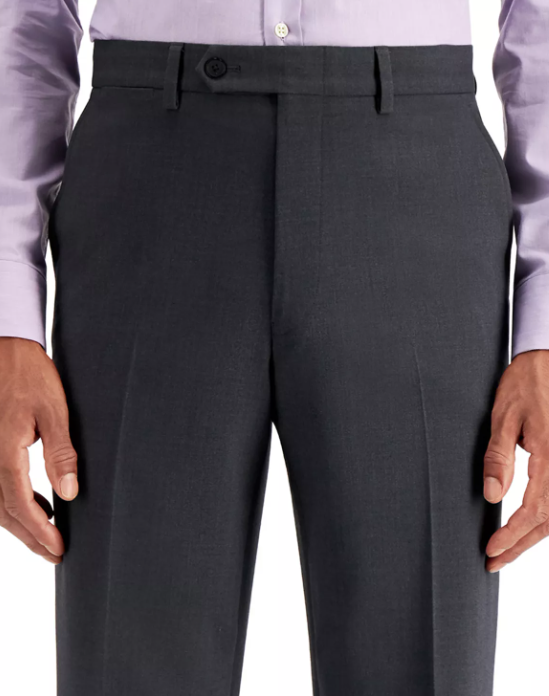 NAUTICA Men's Dress Pants Charcoal 36 x 32 Performance Stretch Modern