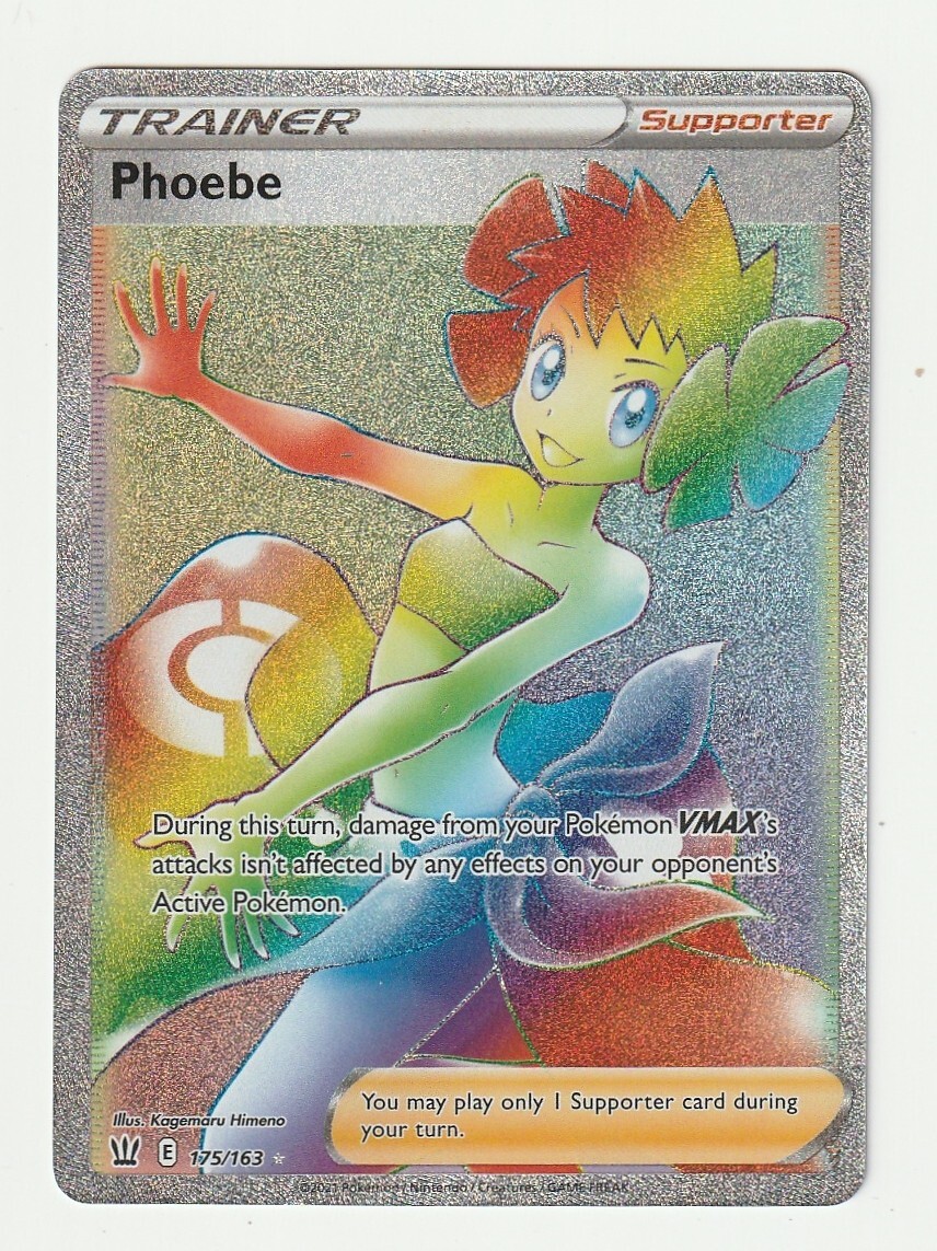 Pokemon Battle Styles Phoebe Rainbow Rare 175/163 NM