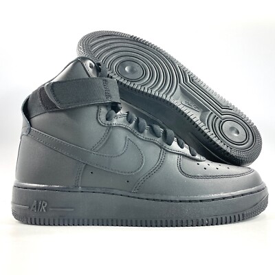 Nike Air Force 1 High LE GS Triple Black Sneakers DH2943-001 5.5Y  Womenu0026#039;s 7 | eBay