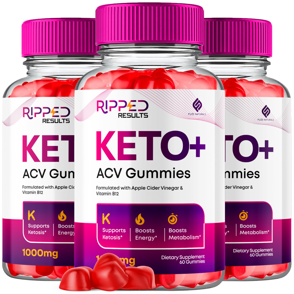 Ripped Results Keto ACV gummies, Maximum Strength  Gummies Official (3 Pack)