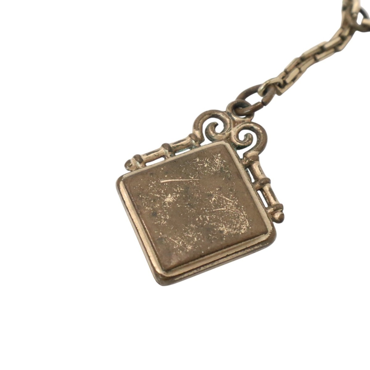 Vintage Simmons Gold Filled Pocket Watch Chain Ornate Locket Fob
