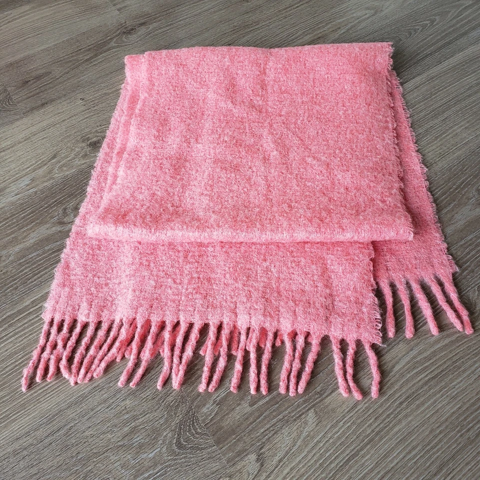 J. Bufanda de frambuesa Crew para mujer ~ Hecha en Italia ~ Mezcla de lana - 82" x 18" Foto 3 de 4