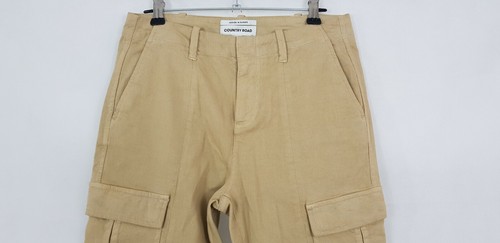 Country Road, Tan Jeans, Leg Pockets, Cuff Studs, Size 6. - Picture 2 of 7