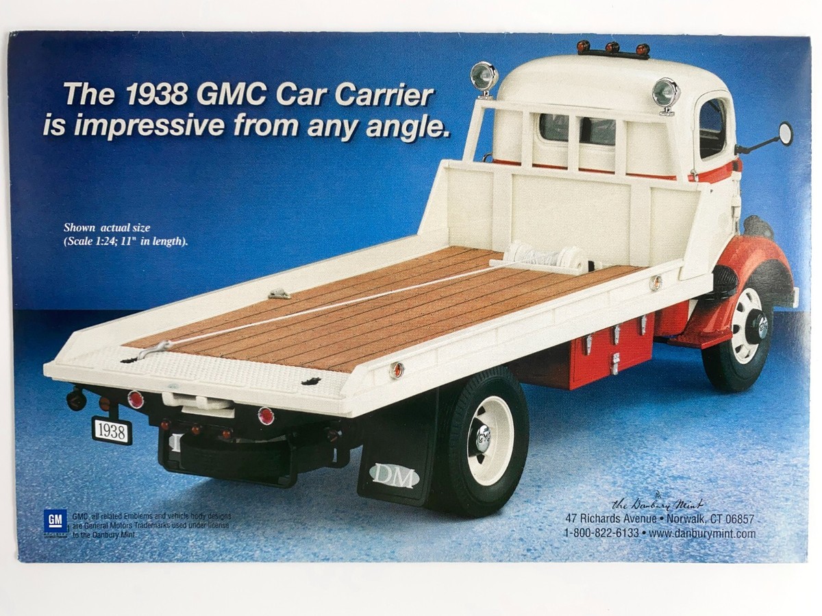 Danbury Mint - BROCHURE ONLY! 1938 GMC Car Carrier Diecast