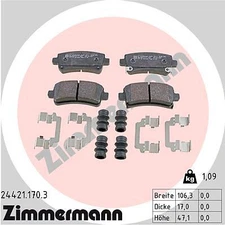 Zimmermann brake pad set, disc brake 24421.170.3