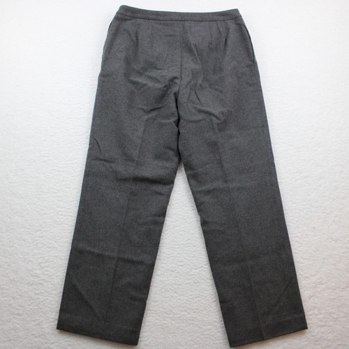 Saks Fifth Avenue Real Clothes Wool Blend Trouser Pants, Petite 12P Gray, Lined - Picture 11 of 11