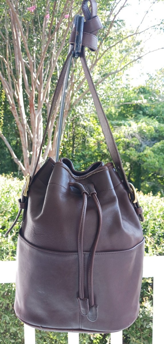 Coach 4151 Milk Chocolate Brown Vintage Drawstring Bucket Bag | eBay