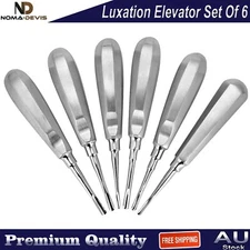 Dental Luxating Elevators Set Of 6 Surgical Tooth Extraction Kit Straight Curved