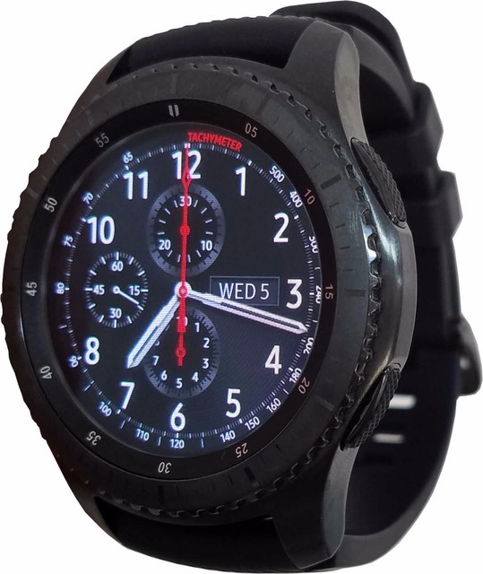 Samsung Gear S3 Frontier 46mm Stainless Steel Case Black Smart Watch - (SM-R760NDAAXAR) | Compra
