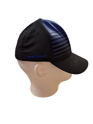 Under Armour Boys' Golf Low Crown Hat, Black/Meridian Blue, Small/Medium - Picture 5 of 10