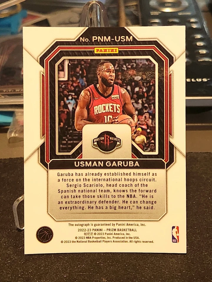 2022-23 Panini Prizm Usman Garuba Penmanship Auto #PNM-USM Houston Rockets - Image 2 of 2
