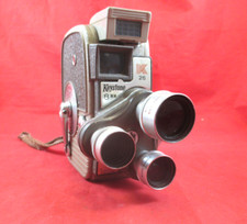 Vintage Keystone K-26 8mm Movie Camera Triple 3 Lens Turret Working w/ Film