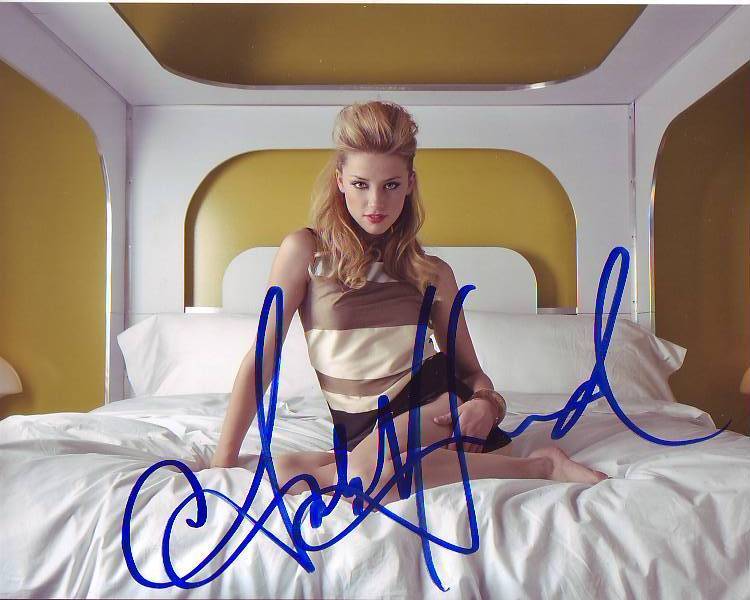 AMBER HEARD signed autographed SEXY BEDROOM 8x10 photo | eBay