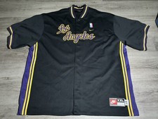 VTG Nike Los Angeles Lakers Rewind 1961 Retro NBA Warm-Up Shooting Jacket 2XL