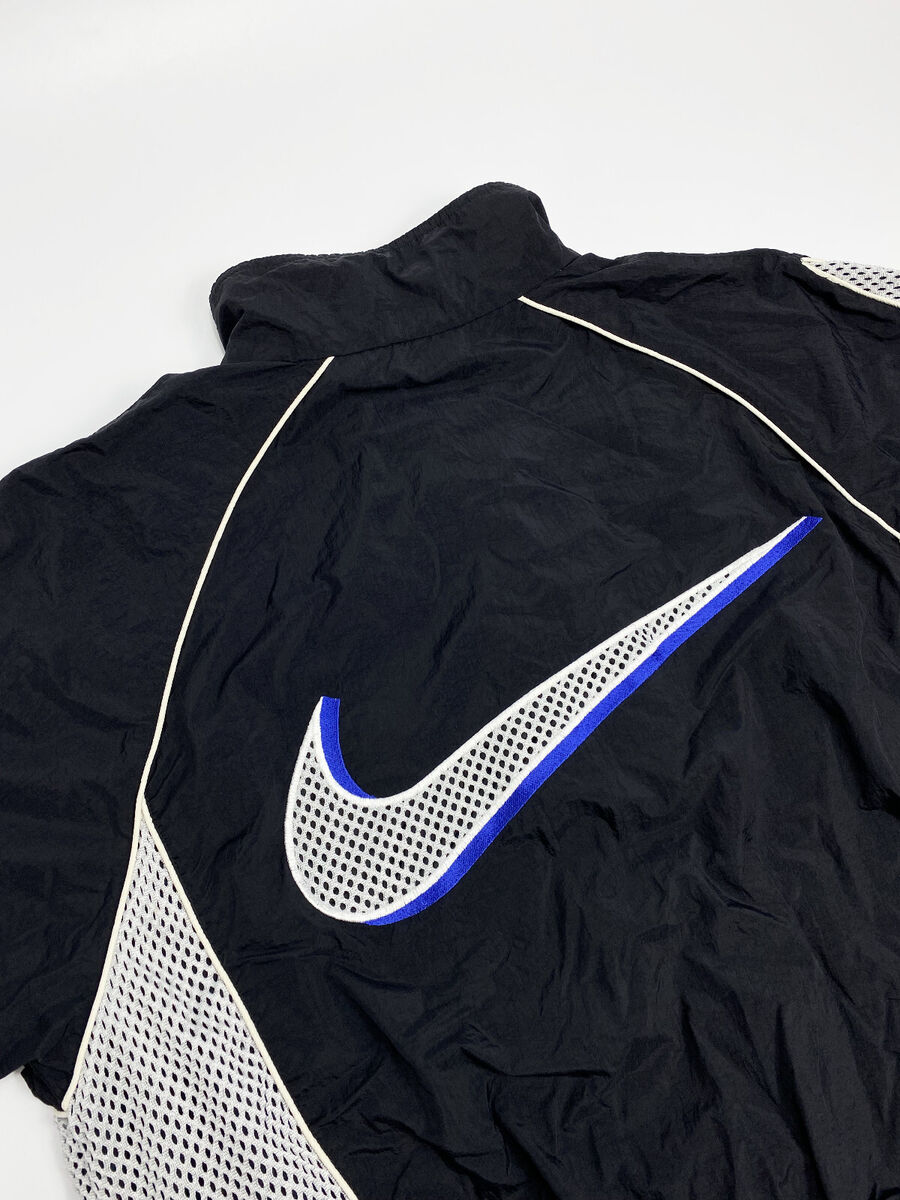 Nike 90s Vintage Nylon Big Logo Mesh Track Top Windbreaker Jacket