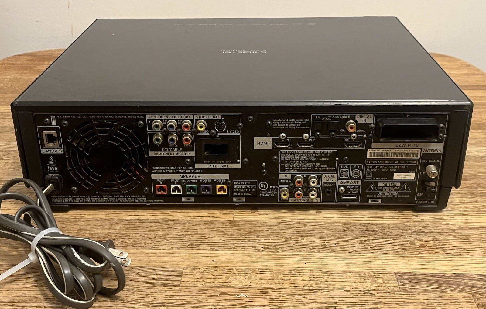 Sony SMaster Digital Amplifier HCDIS1000 BDVIS1000 Bluray Player No remote eBay