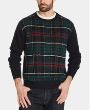 $171 Weatherproof Vintage Mens Blue Pullover Crewneck Long-Sleeve Sweater Size L