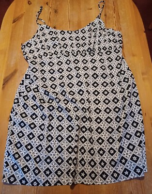 Noisy May Curve Black & White Cami Mini Dress - Size EU 50 - BNWT