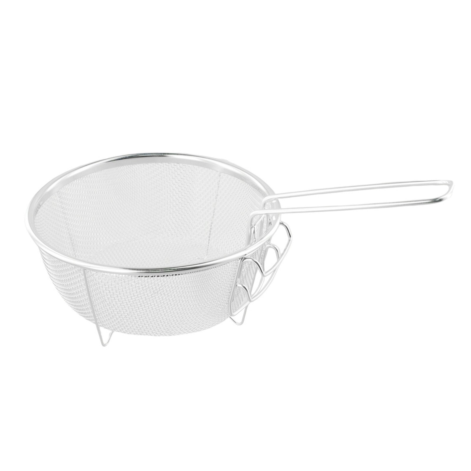 Chip Pan Basket Stainless Steel Basket Long Handle For Frying Drainer