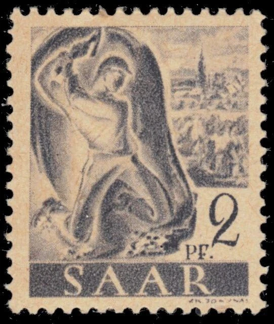 SAAR 155 (Mi206) - French Administration "Miner" (pb55737) - Image 1 of 1