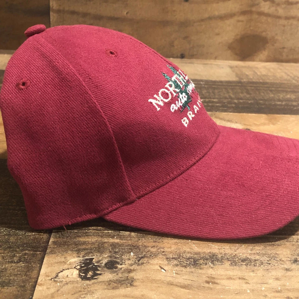 Brainerd Hat Strapback Baseball Cap Mens Maroon Northland Auto Company Minnesota - Image 3 of 4