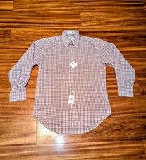 Givenchy Monsieur Shirt Burgundy Plaid Check 15 32/33 Long Sleeve Men's NWT