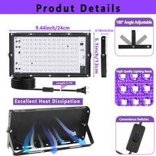 60W LED Exposure Unit for Screen Printing, UV Light w/ Adjustable Stand