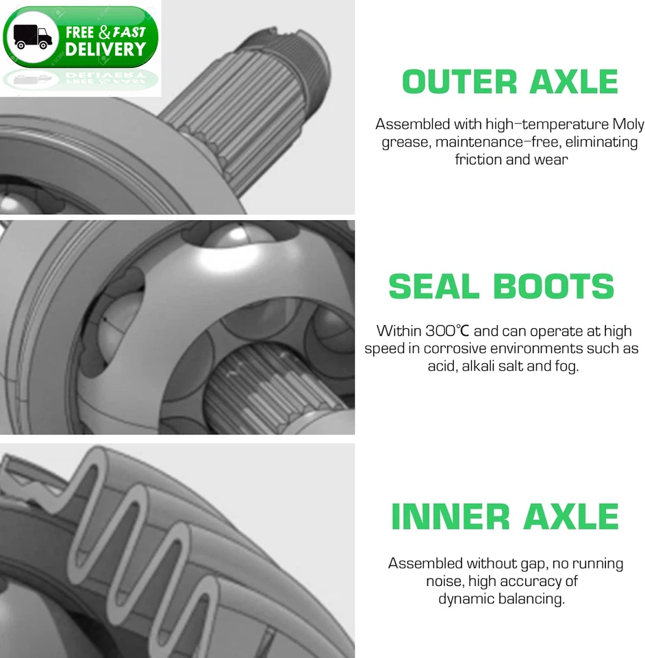 Eje trasero CV para Polaris Sportsman 400 450 500 570 700 800 2006-2014 izquierda/derecha Foto 4 de 4