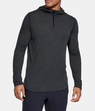 Under Armour Threadborne Knit Fitted Pullover Hoodie 1/4 Zip Black Men  s Size S