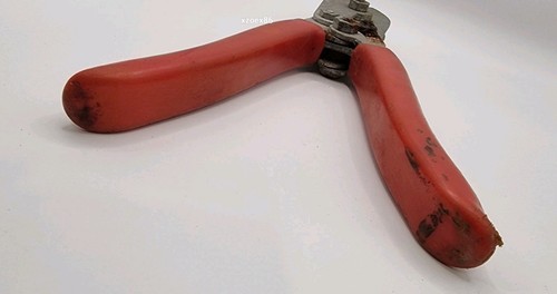 Vintage Malco Rockford 9" Hand Crimper Made In USA Red Handles - Picture 7 of 15