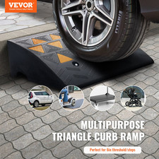 Rubber Curb Ramp, 6" Rise, 19.3" x 14.6", 15T Heavy-Duty Ramp for Cars, Trucks