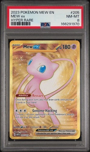 2023 Pokemon Mew En-151 #205 Mew Ex Hyper Rare PSA 8 NM-MT
