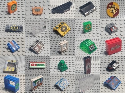 LEGO  1x Steine Bedruckt Bricks Printed - Diverse Steine - Bed-04