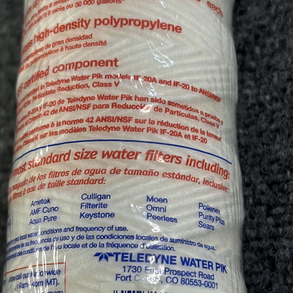 Teledyne Water Pik Instapure IR-20W Water Filter Cartridge Lasts 6 Months - Image 4 of 4