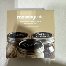 Mason Genie Chalkboard Top Lids for Mason Jars (Regular Mouth)