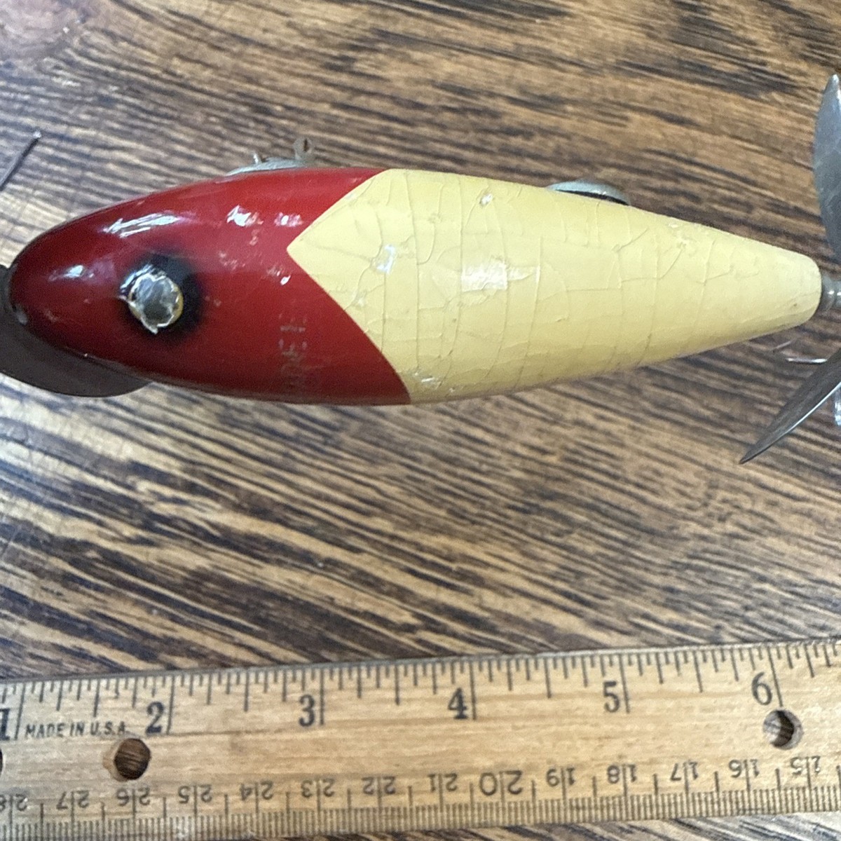 サウスベンド、ニップアイディーティ Southbend Nip-I-Diddee All Original Wood Tack Eye Vintage Fishing