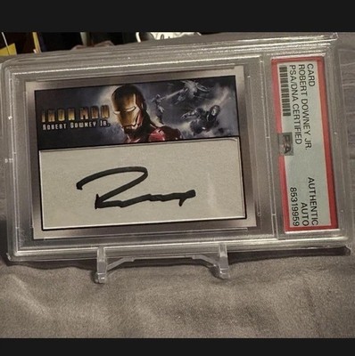 PSA Authenticated Robert Downey Jr. Cut Autograph Iron Man