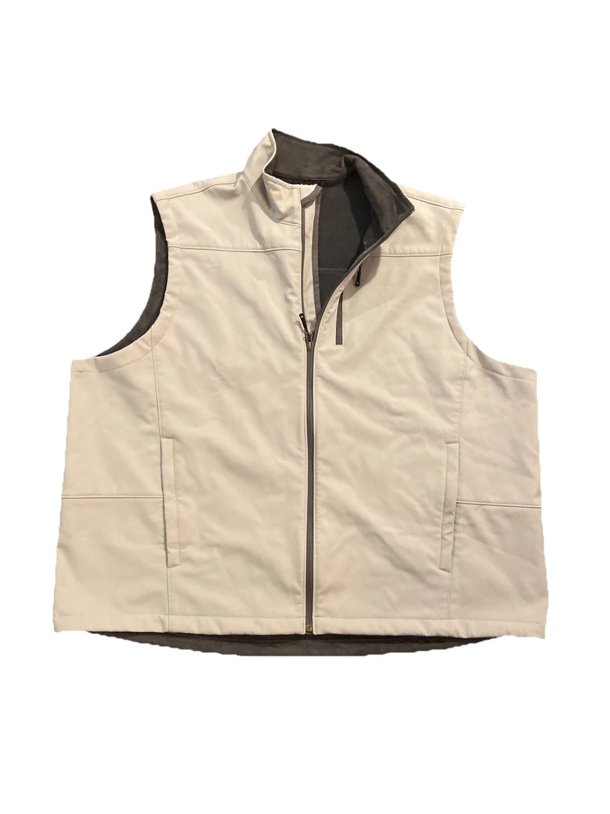Solaris Soft Shell Vest Size 3XL Big Gray Hiking Outdoor Ski Full Zip