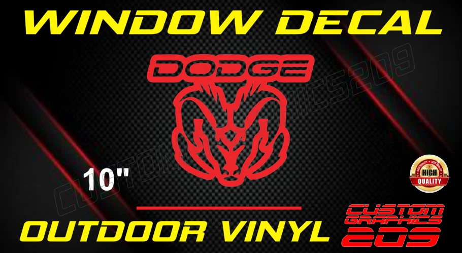 Calcomanía de vinilo con logotipo de camión RAM exterior ORACAL 651 impermeable gráfico de ventana de coche Foto 2 de 4