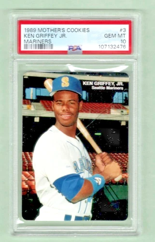 1989 MOTHER'S COOKIES MARINERS #3 KEN GRIFFEY JR. PSA 10 Shipping + Insurance
