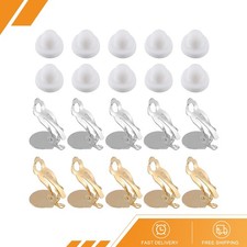 20Pack Clip-on Earring Converter with Silicon Earring Pads Clip-on Finding