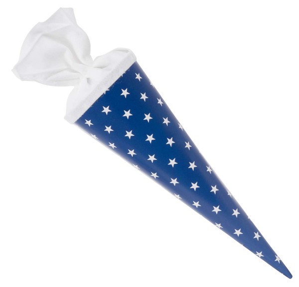 Goldbuch GeschwistertüTe Sterne Blau 35Cm SchultüTe Lackkarton ZuckertüTe Rund-image