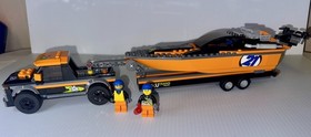 Lego City:4x4 with Powerboat #60085 100% complete with instructions- pre-owned