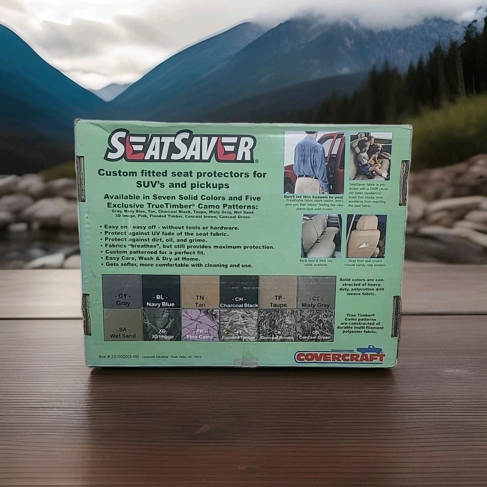 Fundas de asiento traseras grises Covercraft SeatSaver segunda fila para Ford F-150 2013-2014 doble Foto 3 de 4