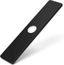 Matte Black Faucet Plate, Sink Hole Cover, Faucet Deck Plate 10 Inch